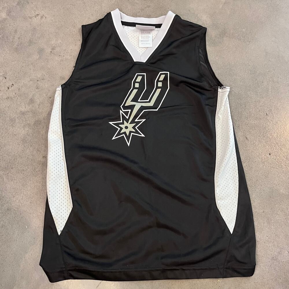 NBA San Antonio Spurs basketball jersey black Youth Boys sz 10 Medium activewear